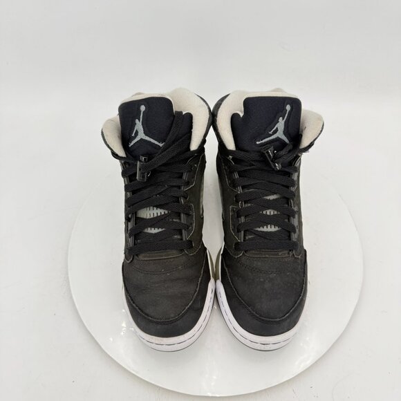 Nike Air Jordan 5 Retro Youth Size 7Y Women 8.5 440888-011 Moonlight Oreo Shoes - Picture 3 of 11